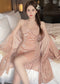 Long Sleeve Diamondmax Velvet Starry Two-piece Nightdress