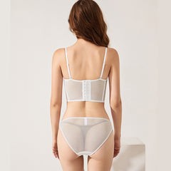 Vintage Embroidered Lingerie Thin Push Up Bra