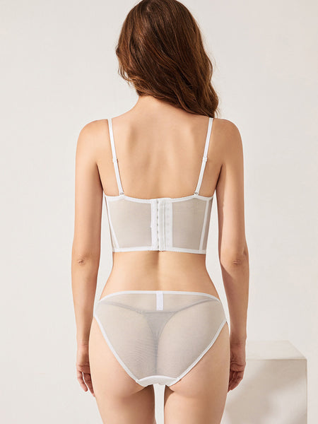 Vintage Embroidered Lingerie Thin Push Up Bra
