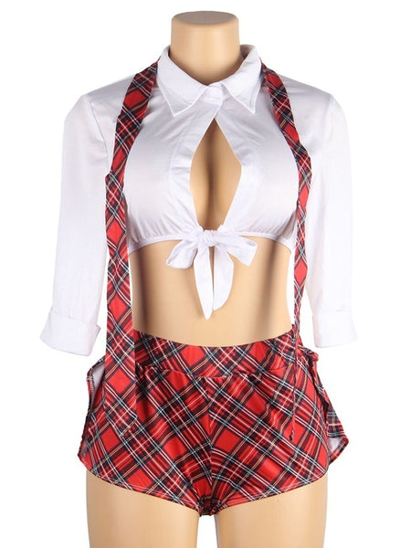 Plus Size Sexy Lingerie Fashion Sexy Preppy Style Uniform